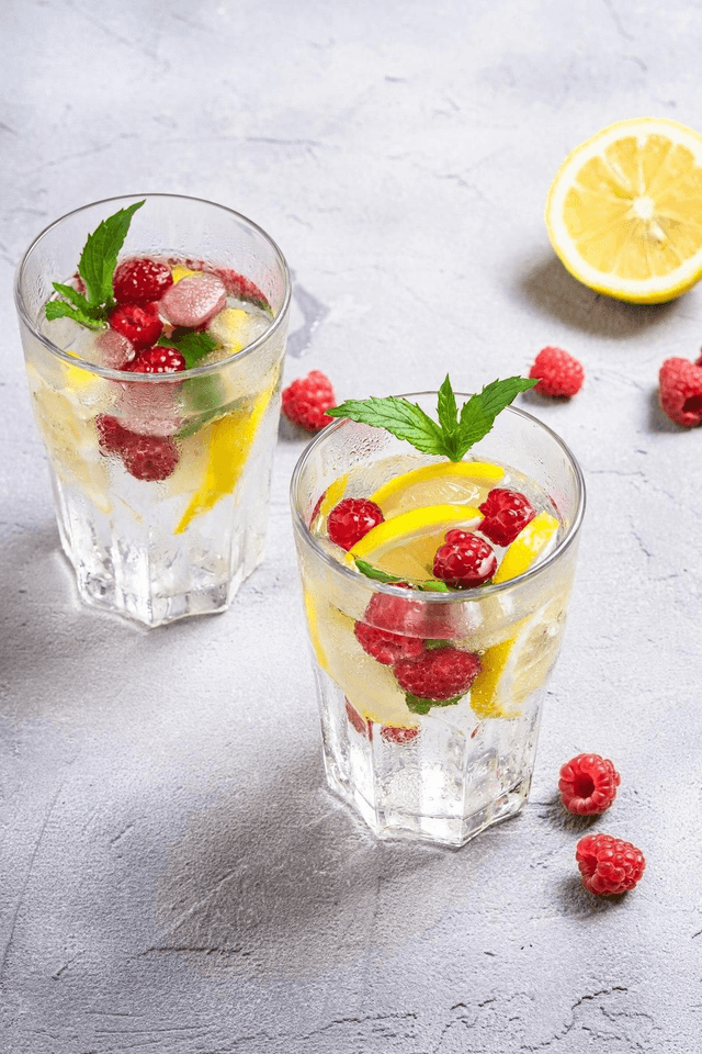Lemon and rasberry